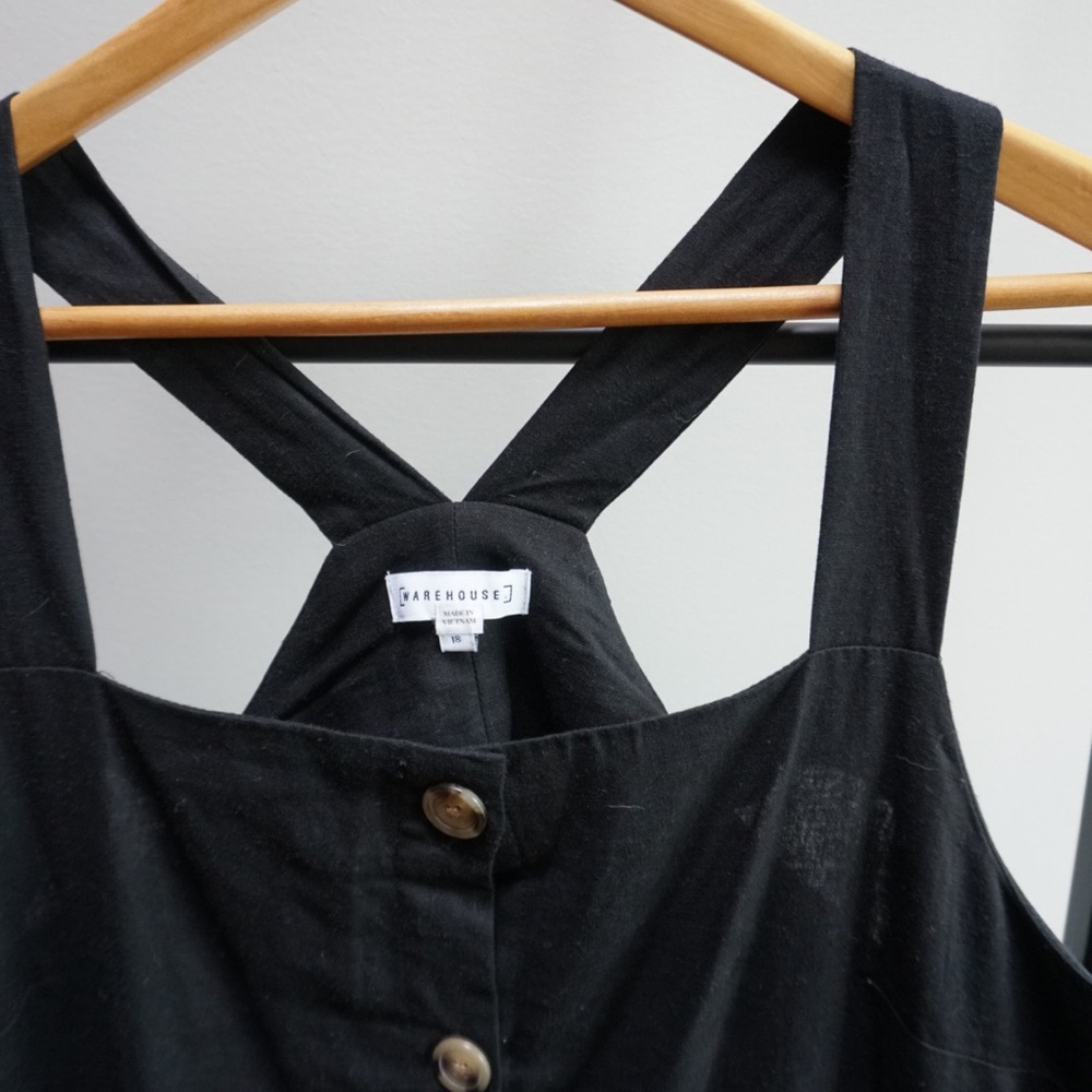 Black button down dress